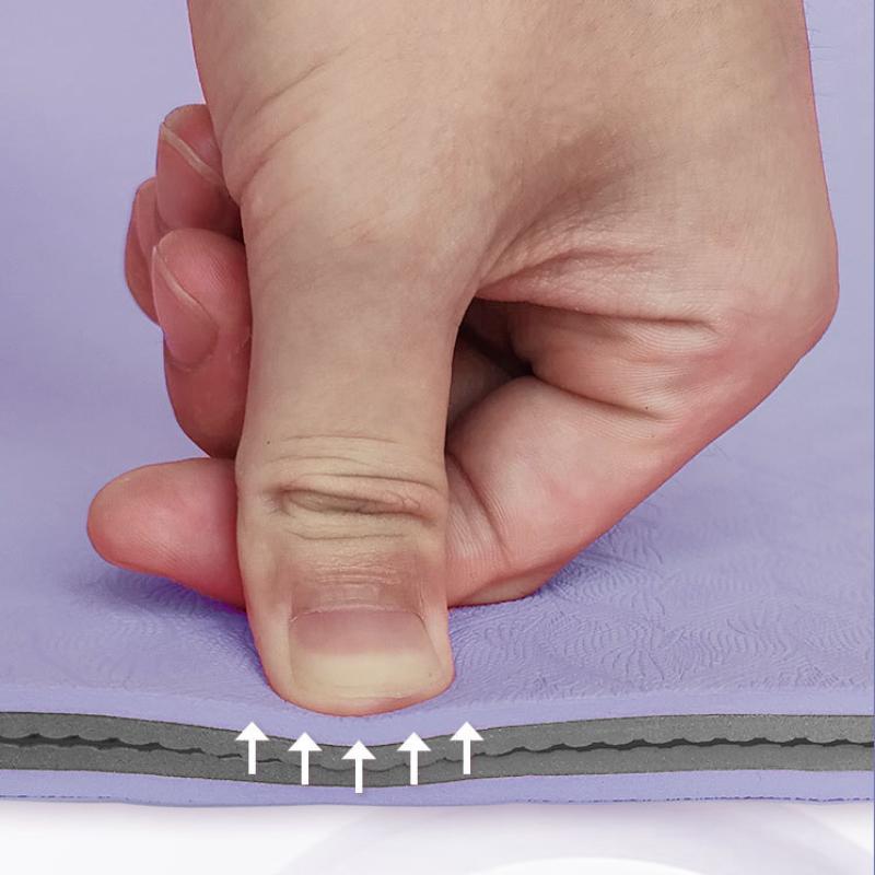 Environmentally Friendly TPE Yoga Mat Thickened High-density Waterproof Fitness Mat Household Anti-skid and Shock-absorbing Dance Mat