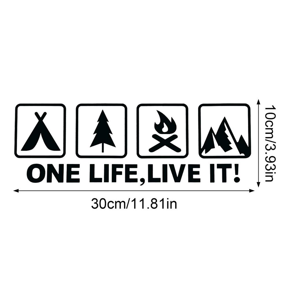 PVC Camping Outdoor Enthusiast Car Sticker Wild Survival Quadruple Decal for Vehicle Auto Window Tail Body scratch-resistant