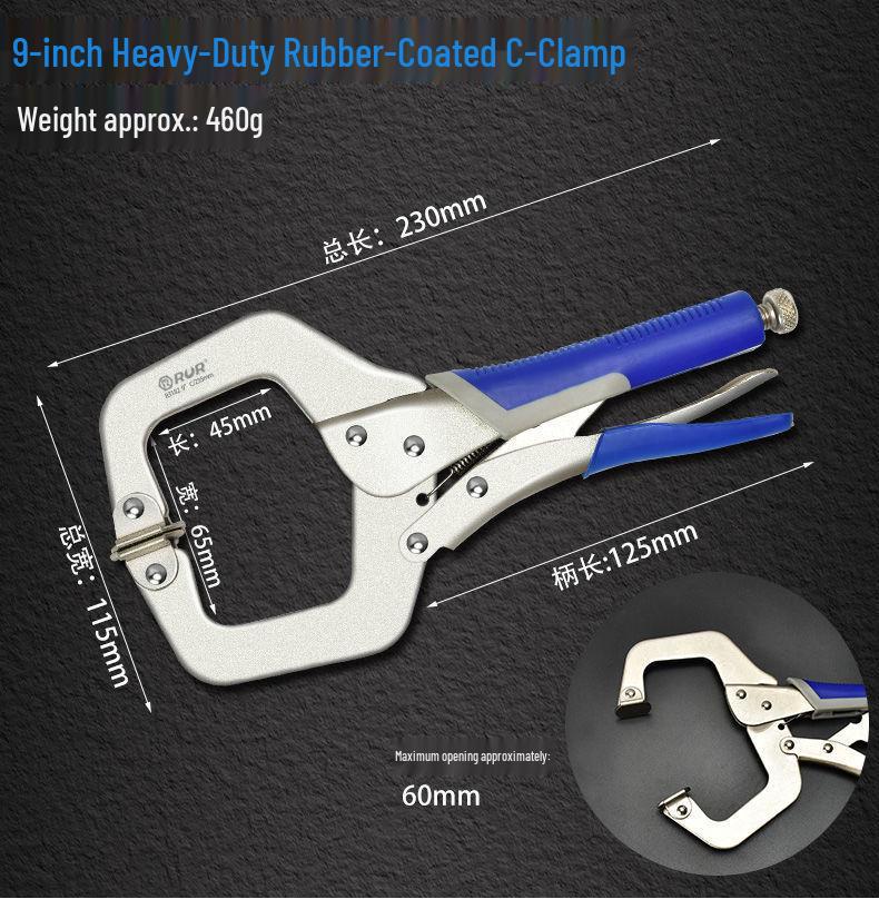 C-Typ Schraubzwinge Hochbelastbare Universal-Druckzange für Holzbearbeitung und Schweißen