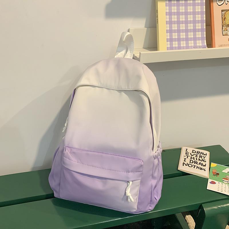 Schoolbag Female 1011 New Middle School Student Large Capacity Backpack Simple Versatile Student Bag Lightweight Backpack Female