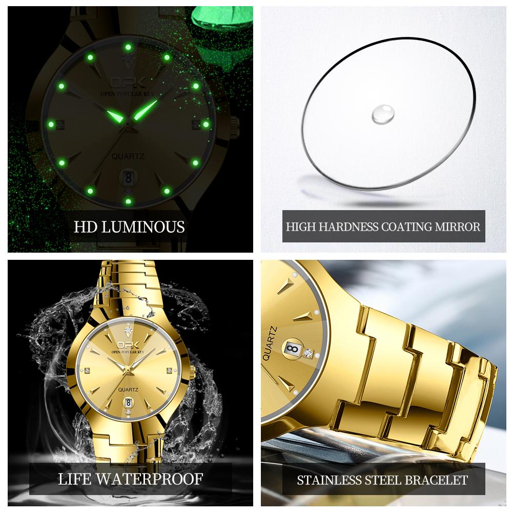 OPK8105 Men's Watch Quartz Watch Diamond Mirror with Calendar