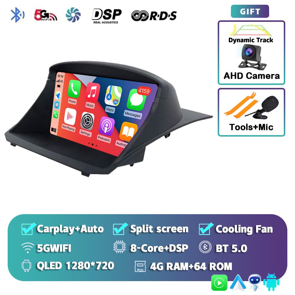 Android 14 Carplay Auto For Ford Fiesta 2009 - 2017 Car Radio Navigation GPS Multimedia Video Player Stereo 360 Camera Head Unit