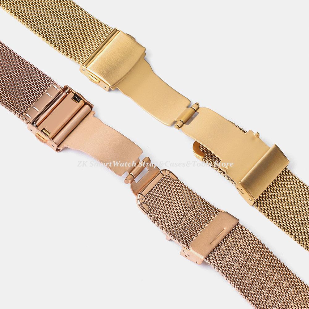 0,6 Milanese Řemínek k hodinkám 18mm 20mm 22mm S rychloupínáním Náramek z nerezové oceli se síťovinou pro muže ženy Pásek na zápěstí