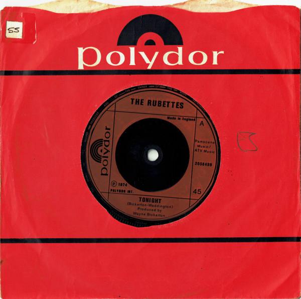 

7inch Record RUBETTES - Tonight 2058499 Polydor 1974 UK Rock Used