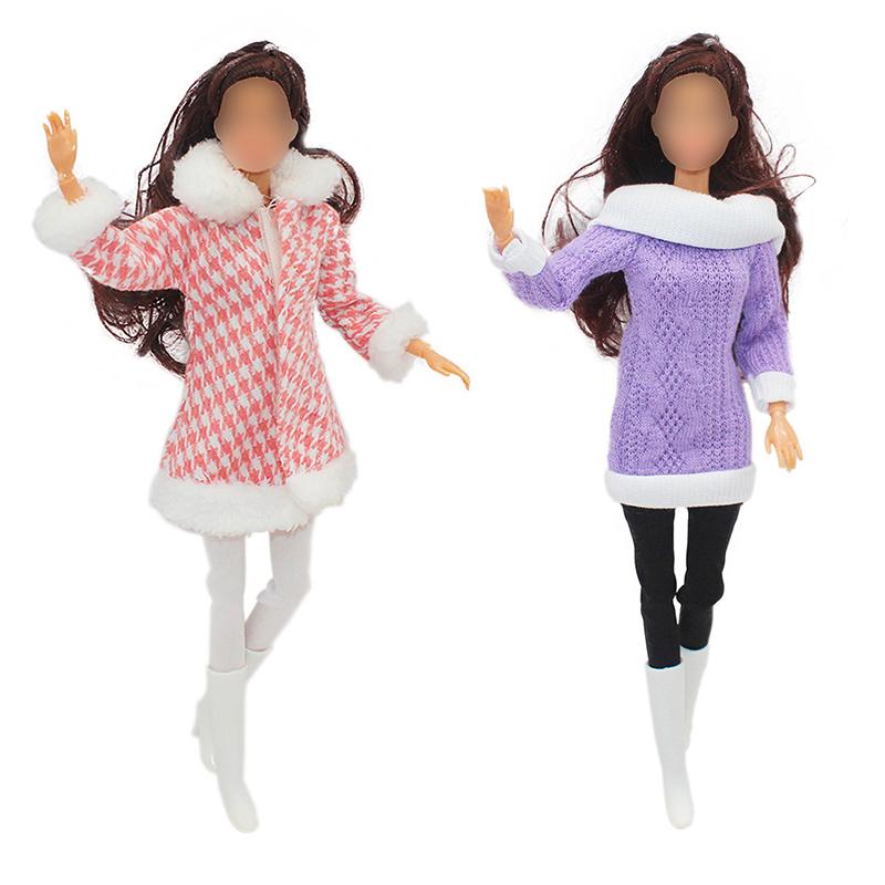1 Set 30cm Puppenkleid Winterkleid Set Puppen ankleiden Puppengeschenk 1:6 Puppenkleid