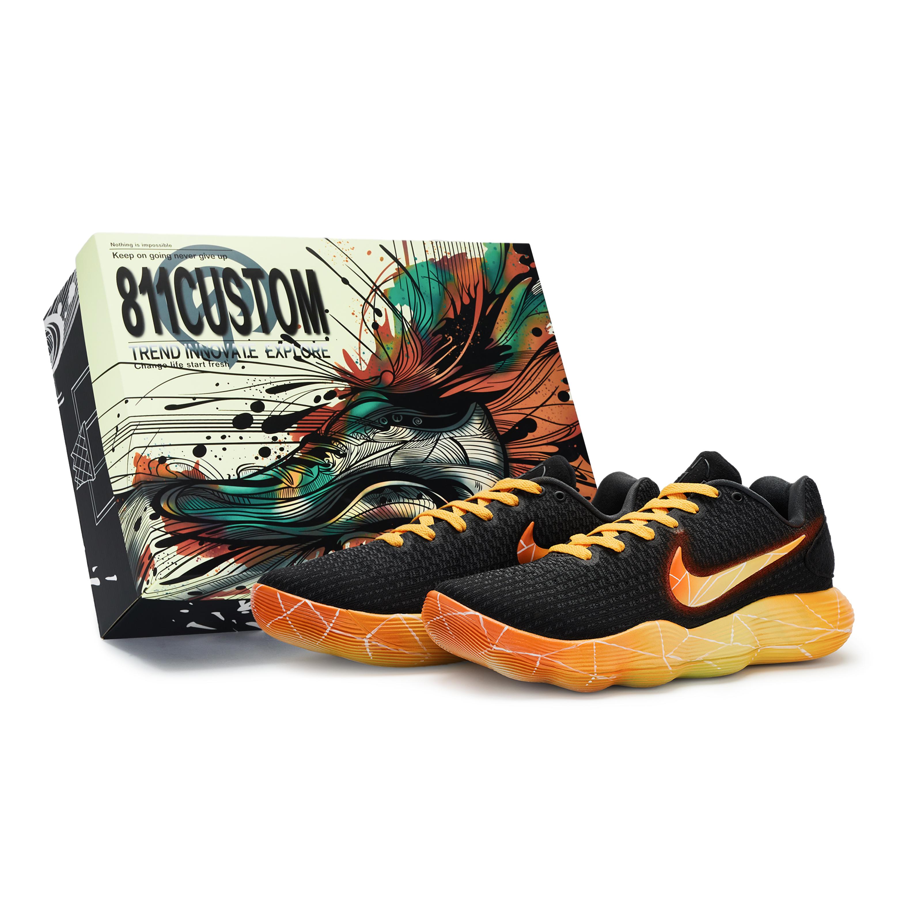 Nike Hyperdunk 2017 Basketball Shoes Men s Low top Yellow 897637-001(Team80-S-BOX) 40