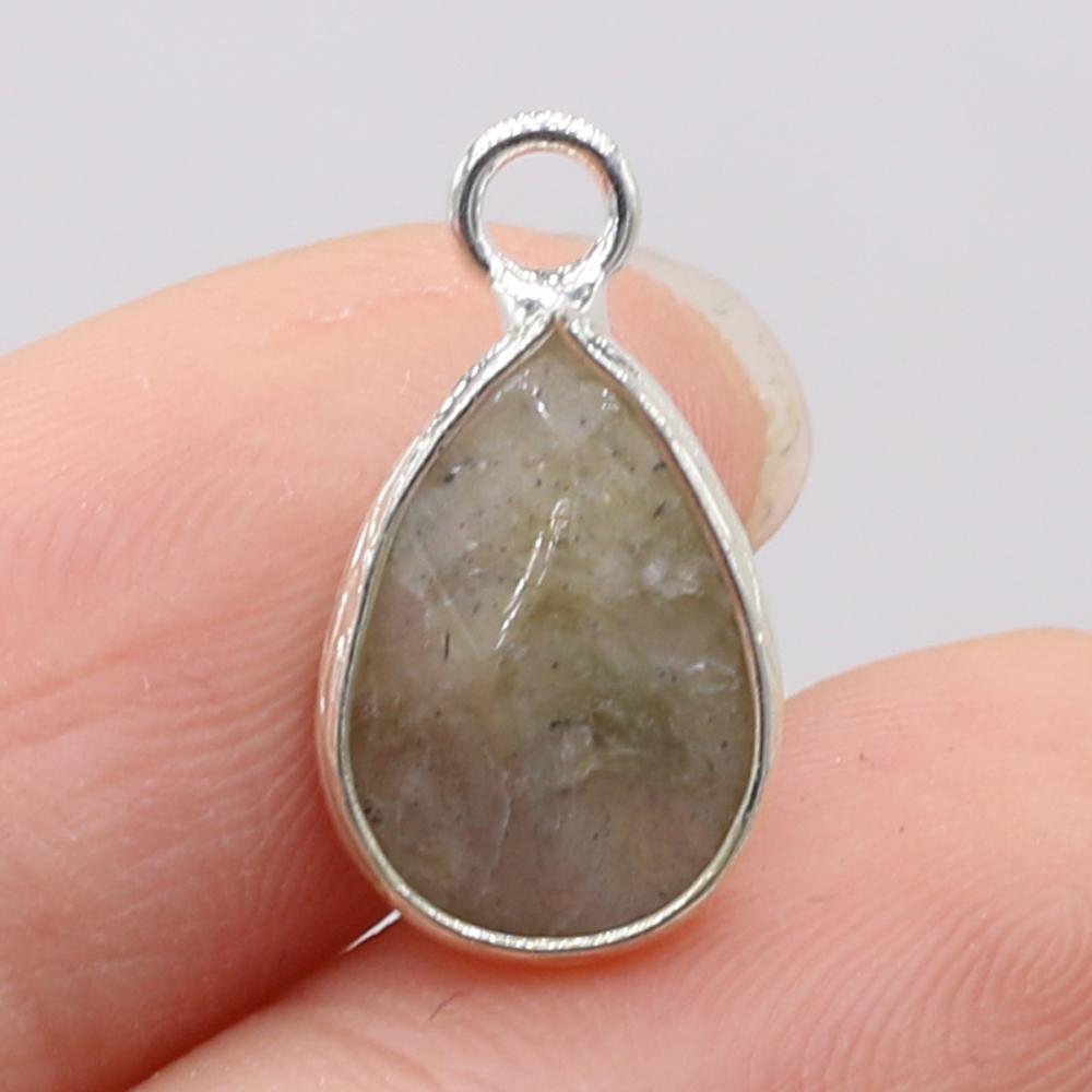 

1 шт., маленький натуральный камень, кристалл, подвеска в форме капли, мужские и женские подвески для изготовления ювелирных изделий, аксессуары «сделай сам», 10x18 мм 10x18mm