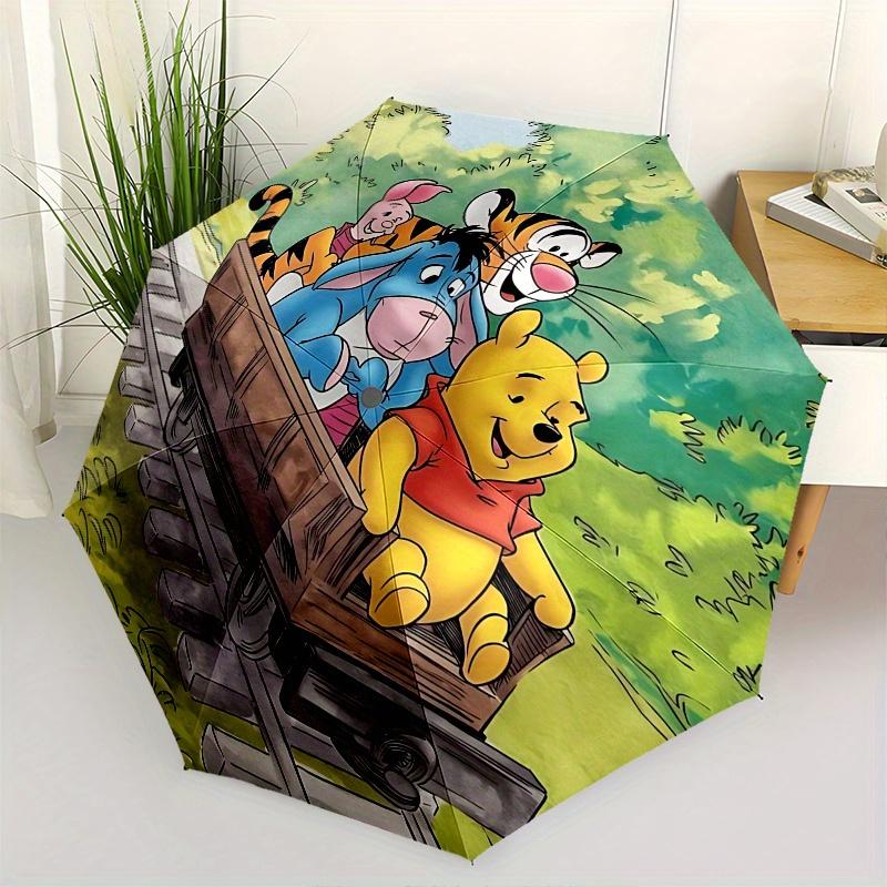 

1 Auto Open Winnie the Pooh, Tiger Themed Colorful 8 rib Portable Umbrella for Men and Women, A Compact Commuting Companion Suitable for Dai