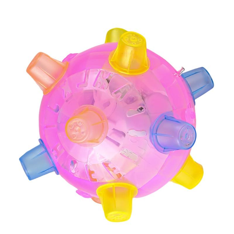 

Creative Children s Glow Toy Flashing Bouncing Ball With Colorful Lights And Sound Effects розовый