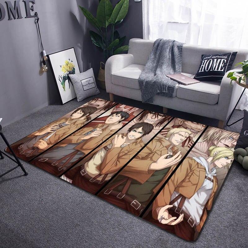 Attack On Titan Wings of Freedom Cartoon Carpet Children's Carpet Living Room Bedroom Anti-slip Carpet Photography Props Carpet