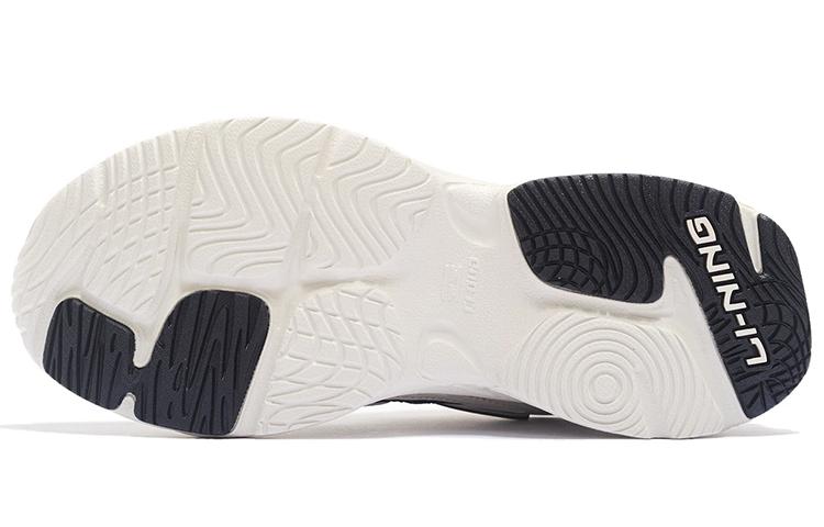 Li Ning Spacetime Cushioning Low top Sports Casual Shoes Women's White Black AGCR332-9