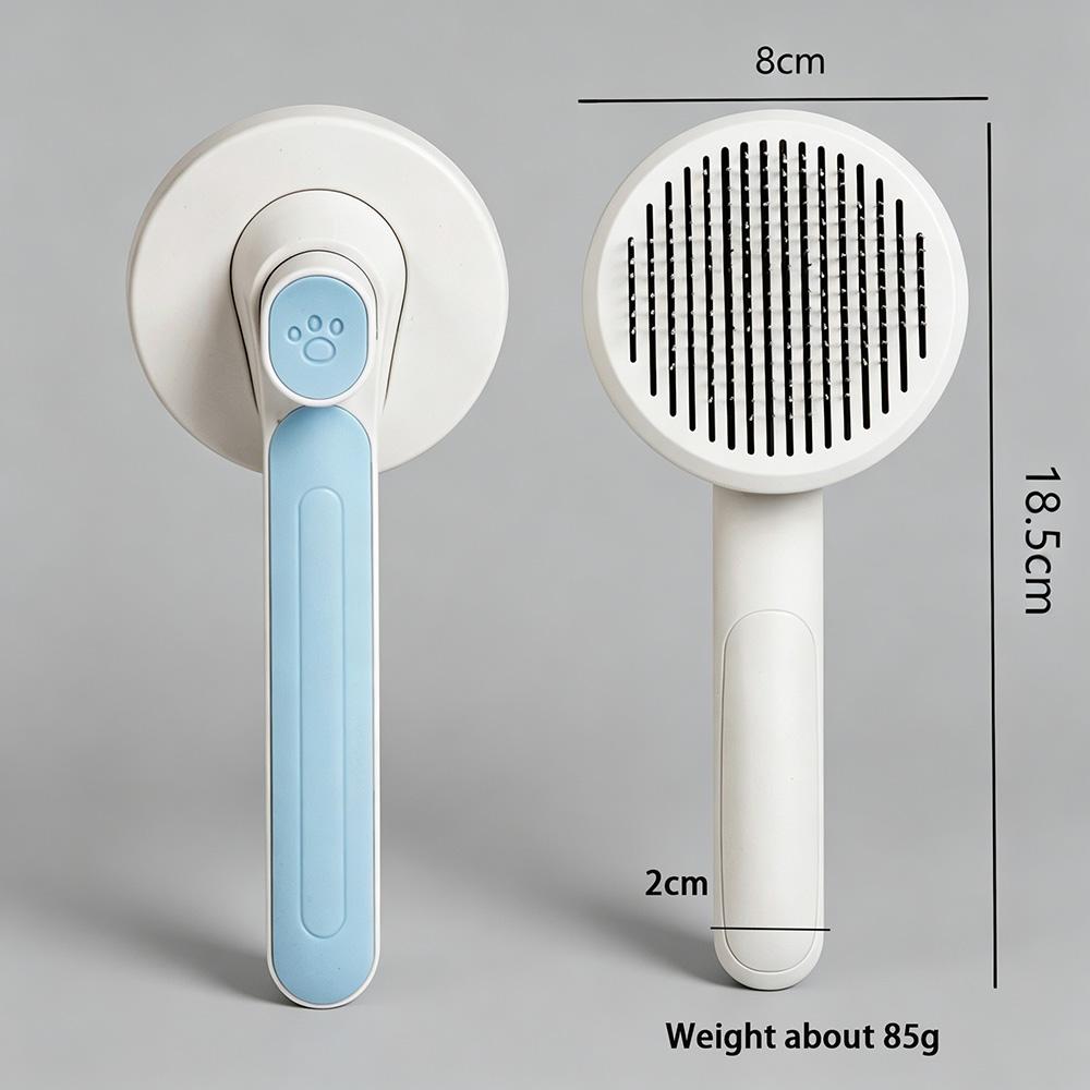 Grooming Salons One - Key Pet Hair Removal Comb with Ergonomic Grip for Long - Haired Pets Self - Cleaning Pet Comb