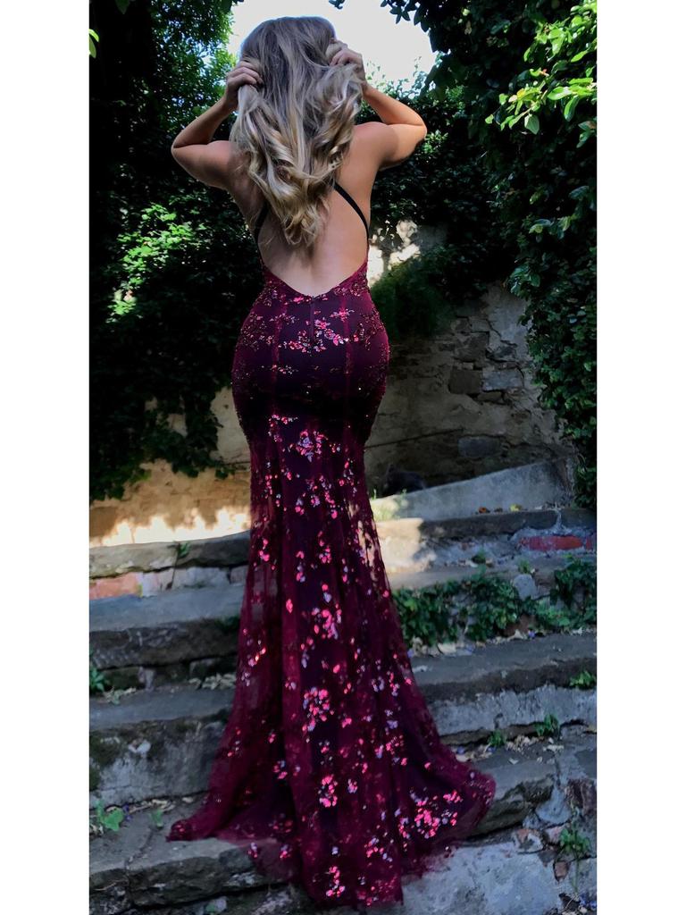Robe de soirée à bretelles spaghetti, col en V, dos nu, paillettes et lacets, pour femmes européennes et américaines, 2025