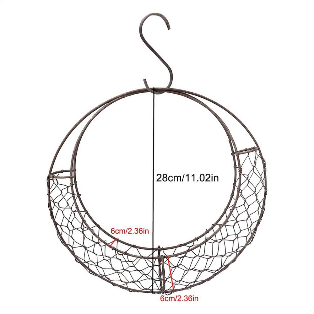 

Bird Nesting Material Holder Moon Shaped Wreath Frame Wire Hummingbird Nesting Material Cage Bird s Nest Support For Home deco