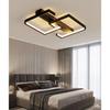 Luzes de Teto LED com Controle Remoto Nórdico Luz de Teto Moderna para Quarto 220v Sala de Estar Lâmpadas de Teto LED Pretas Dimerizáveis Iluminação