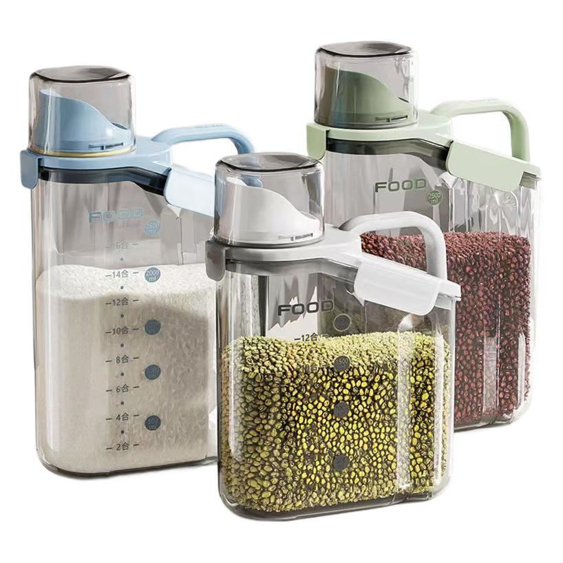 Pet-Proof Transparent Food Storage Jar - Sealed, Moisture and Insect Resistant for Rice, Flour, Cereal, Tea, and Pet Food