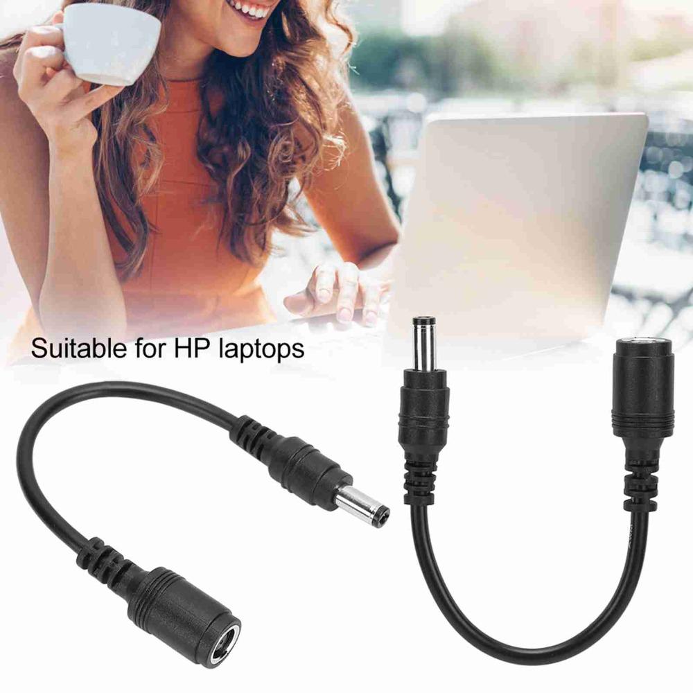 2PCS 7.4x5.0mm Female DC Power Charger Adapter Black Connector Wire for for HP Laptop Office