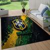 Brazil National Football Team2 Flannel Pattern Square Carpet,Area Rug,Carpet Rug for Living Room Bedroom Sofa Playroom Decor,Non-slip Floor Mat