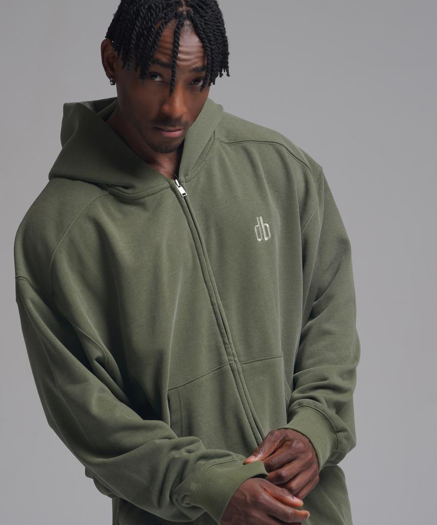 Phermenon [Set] Pigment Oversized Cut 2-Way Zip-Up Hoodie + Pigment Oversized Wide String Jogger Pants (3 Colors)