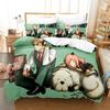 SPY×FAMILY Bedding Set Anime Anya Forger Quilt Cover Single Double Size With Pillowcase Boys Girls Bedspread