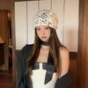Hollow Out Warm Beanies Hat Beanies Knit Cap Fashion Crochet Hollow Flower Knitted Hat  Warm