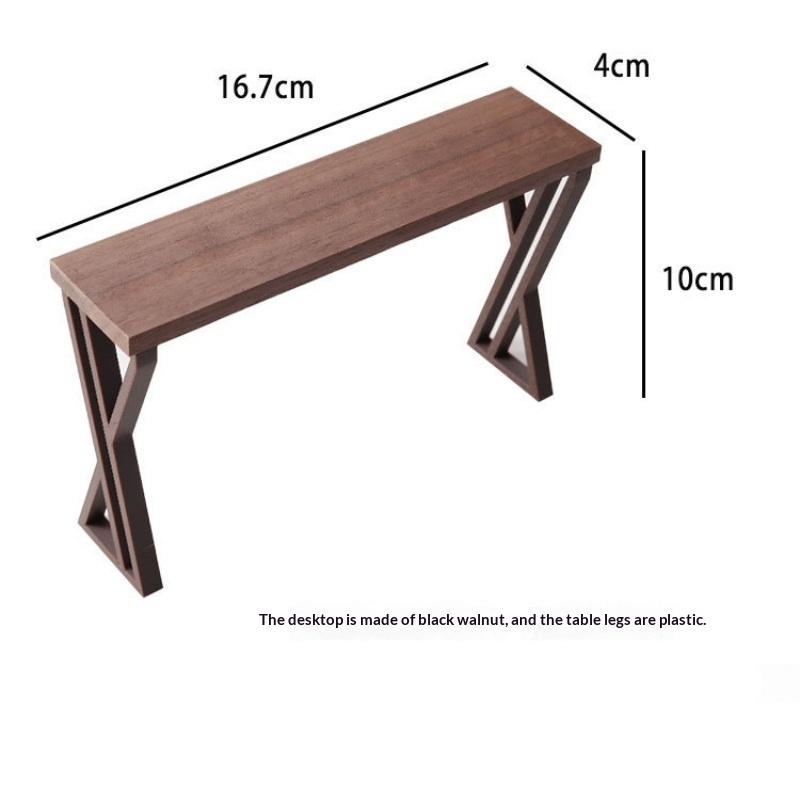 

1Pcs 1:12 Scale Dollhouse Black Walnut Bar Table Bar Counter Scene Model Furniture Playing House Miniature Table Accessories