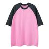 Pure Cotton Multicolored Heavy-duty Couple T-shirt with Shoulder Sleeves for Short-sleeved Women