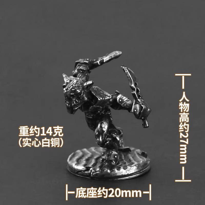 Metal Goblin Goblin Soldier Toy Model Finished Tabletop Game Chess Pieces Car Ornaments for Boys As Gifts