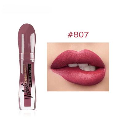 Matný make-up s leskem na rty Sametově nahá vodotěsná rtěnka s leskem na rty Tekutá dlouhotrvající odstín Dámské, 807, 1 kus