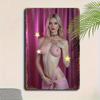 VintageStyle Aluminum Wall Art with Sexy Pink Bikini  Sparkling Stars  Durable Metal Decor for Home Cafe Bar Garage or Ga