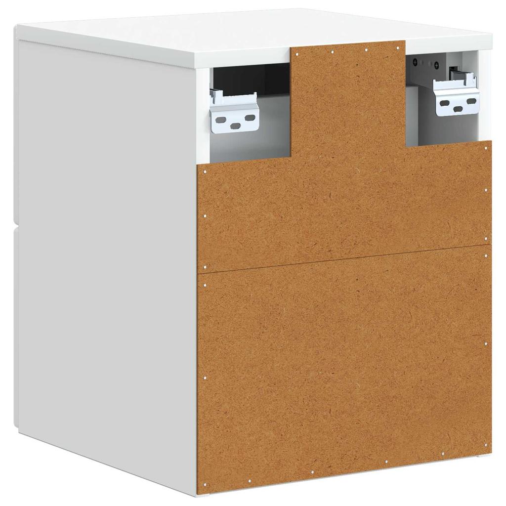 Wall Mounted Nightstand 2 pcs White 33 x 34.5 x 40 cm