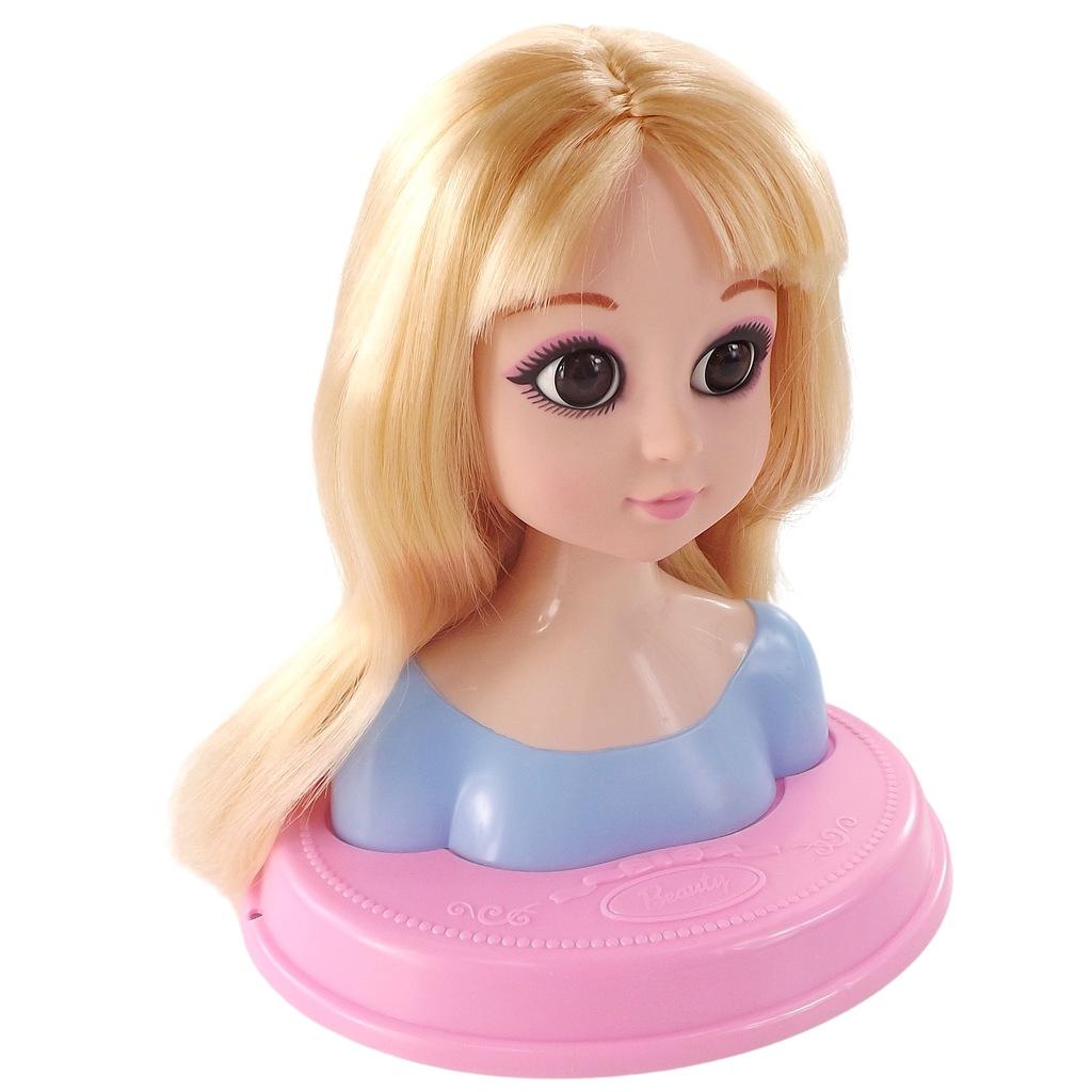 Doll Head for Combing and Makeup Bust with Styling Accessories