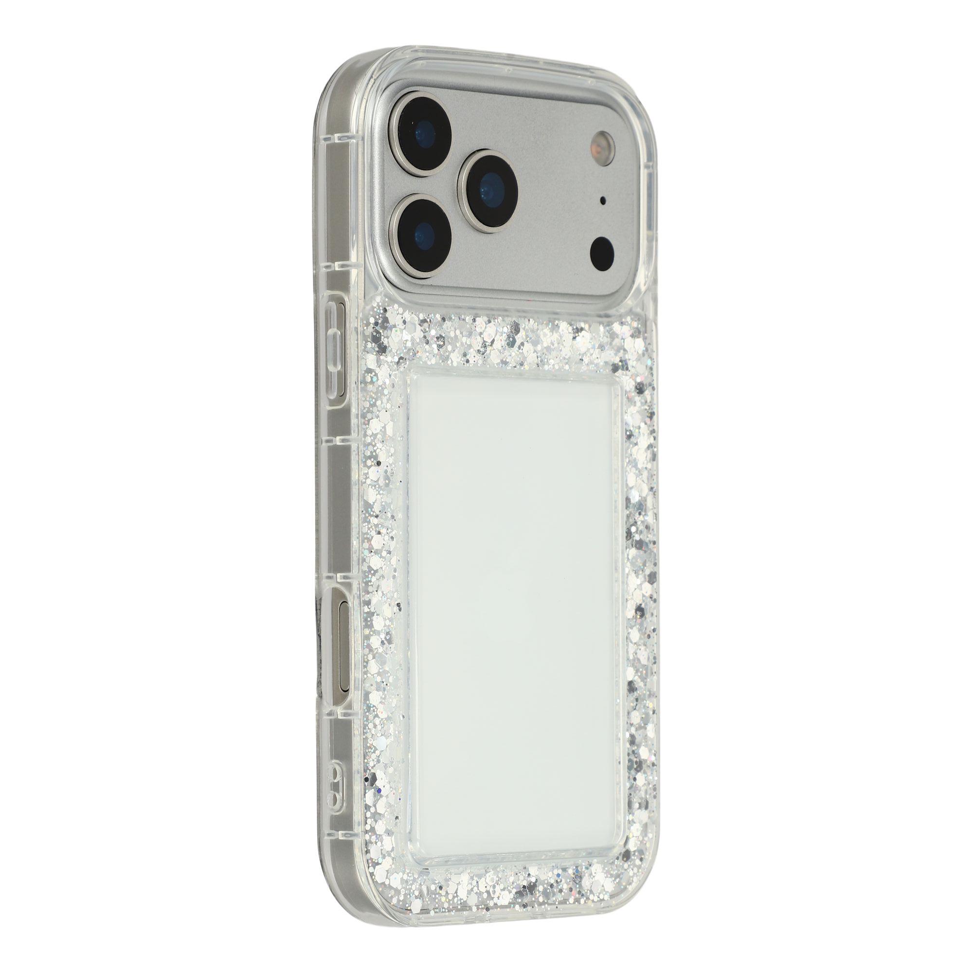

For iPhone 17 Pro Max Case Glitter Epoxy Soft TPU Clear Back Cover
