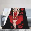B-Bettys Boops Plush Blankets Kids  Flannel Throw Blanket For Outdoor Warm Custom Quality Bedspread Gift