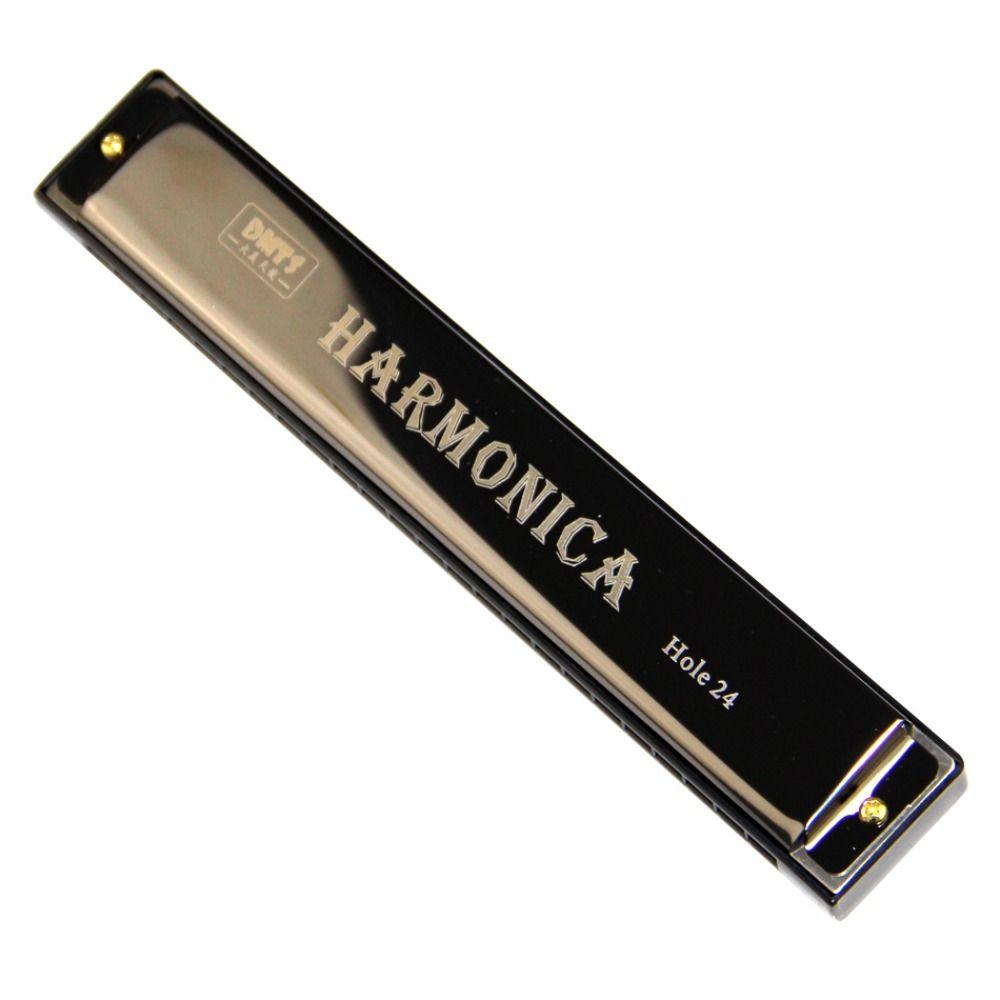 Tremolo Harmonica 24 Hole Harmonica Double Row Blues Harmonica C-key Harmonica Student