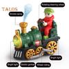 Tren electric cu aburi pentru copii, jucărie cu lumină LED, muzică, spray, jucărie tren clasic, locomotivă cu baterii, jucărie pentru copii mici, băieți, fete, cadou