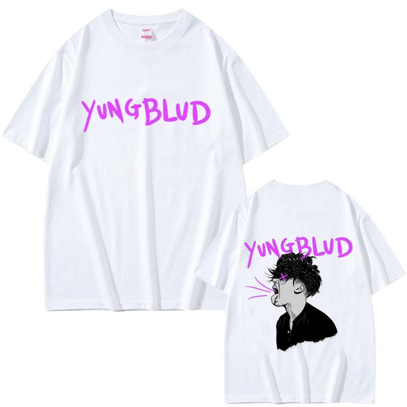 Yungblud Face Graphic Tshirt Unisex Women Casual Vintage Oversized Short Sleeve T Shirts Male Fashion Hip Hop Gothic Punk Tshirts