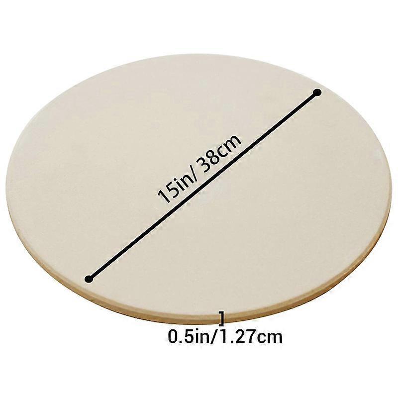 Pizza Stone 15 inch Round Baking Stone for Bread Ceramic Pizza Grilling Stones for Cooking and Bakin