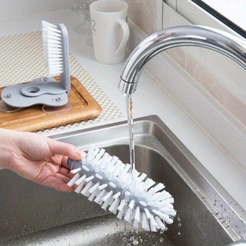 1 Stück Kreativer Saugwand Fauler Tassenbürste Reinigungsbürste Rotierende Wasserbecherbürste Spülbecherbürste