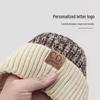 Warm Wool Hat with Fleece Lining, Stylish Color-Block Design, Fits Large Heads, Ear Protection, Ideal for Men and Women