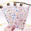 Crystal Drops Glue Stickers 3D Relief Golden Butterfly Sticker Diy Scrapbook Diary Mobile Phone Case Paster Decals Stickers