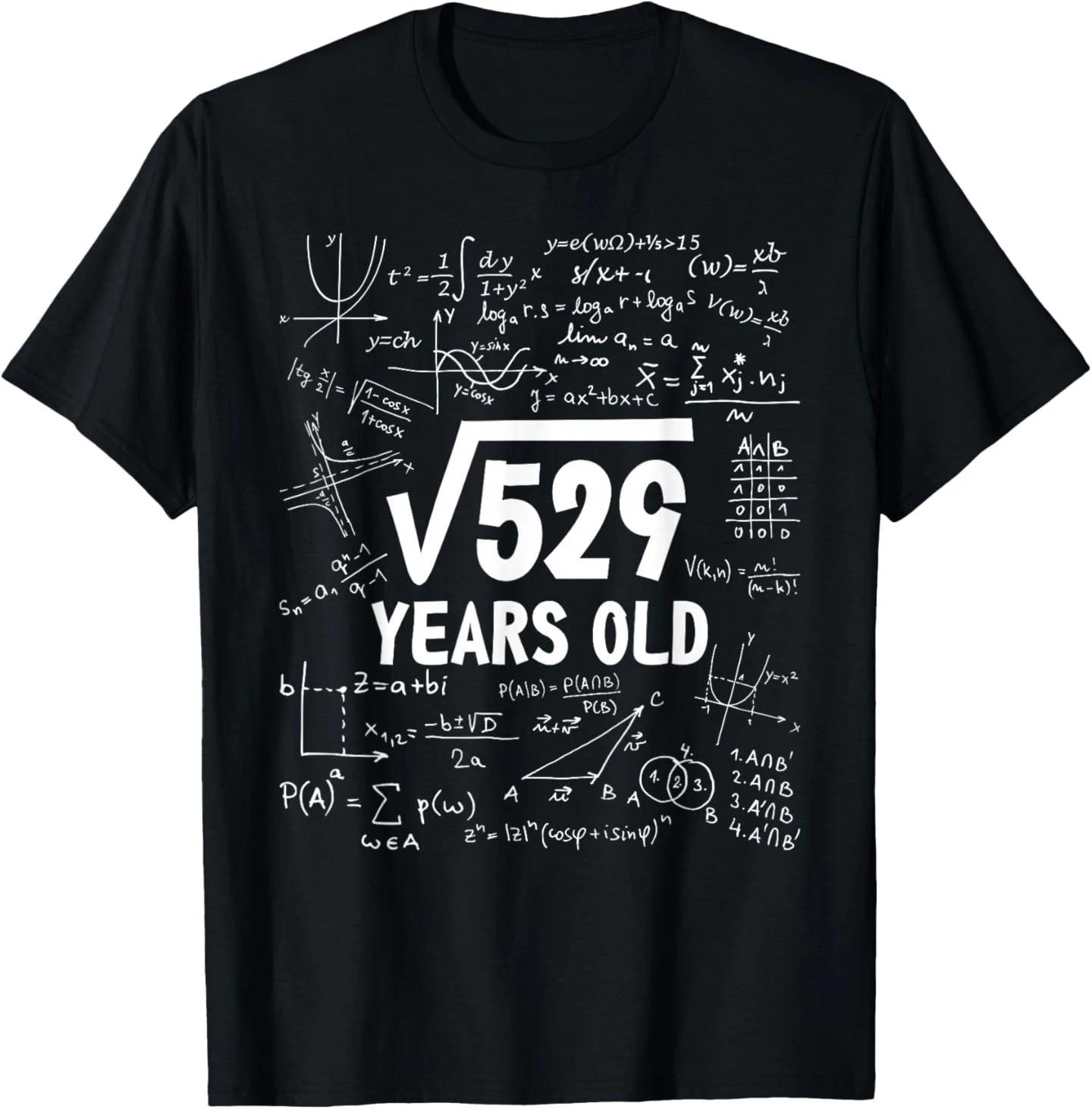 23 Years Old Funny 23rd Birthday Square Root 529 T-Shirt S