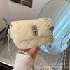 French Niche Fashion Chain Small Bag Women's 2025 New Trendy Temperament Rhombus Embroidery Thread Single Shoulder Crossbody Small Square Bag