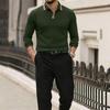 Men's Long Sleeve Turn-Down Collar T-Shirt