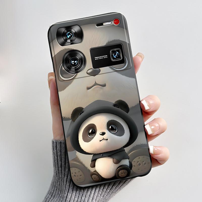 Case For ZTE Nubia Z60 Z70 Z70S Z50 Ultra Cute Love Heart Rabbit Matte Black Soft Silicone Cover For Nubia Z60Ultra Fundas Shell