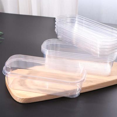 Disposable Mousse Dessert Box With Lid Square Cake Container Cake Packing Box Individually Packaged Portable Clear Plastic Cups