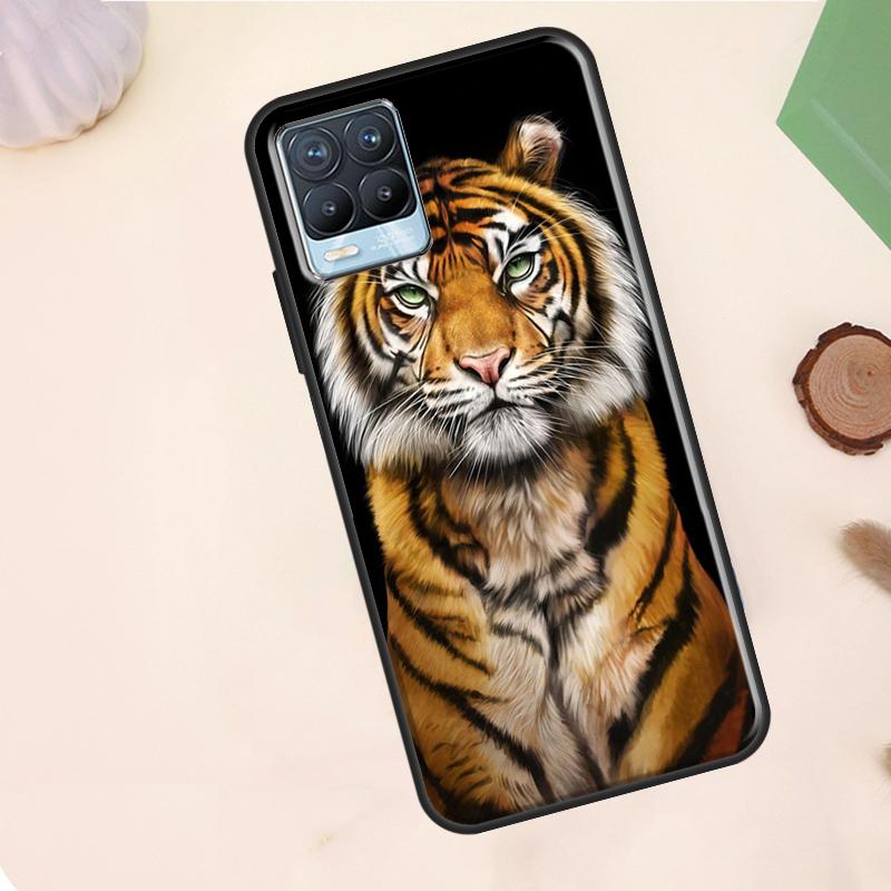 Dierlijke Tijger Kunst Hoesje Voor Realme C55 C53 C33 C63 C61 C51 C65 C67 C71 C75 11 12 13 14 15 Pro Plus GT6 GT7 Pro