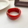 Bohemian Translucent Acrylic Bangle Europe American Style Smudged Hand Ring  Women