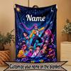 Custom Name Personalized Demon Hunters Kpop Print Blanket, Home Decor, Bedroom, Sofa, Camping, Couch, Gifts for Birthday Christmas