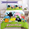 3pcs Custom Name Barbapapa Bedding Set Duvet Cover Closure Includes 1 Duvet Cover & 2 Pillowcases, Soft and Comfortable for All Seasons.